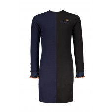 NoBell Mint rib colorblock dress with ruffled sleeves Q109-3804